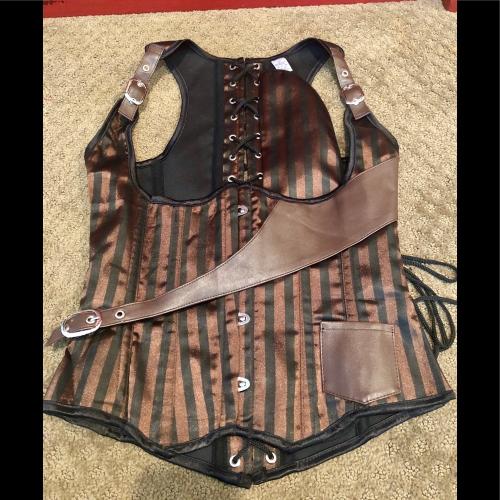 Like new, Steampunk Black & Brown Corset